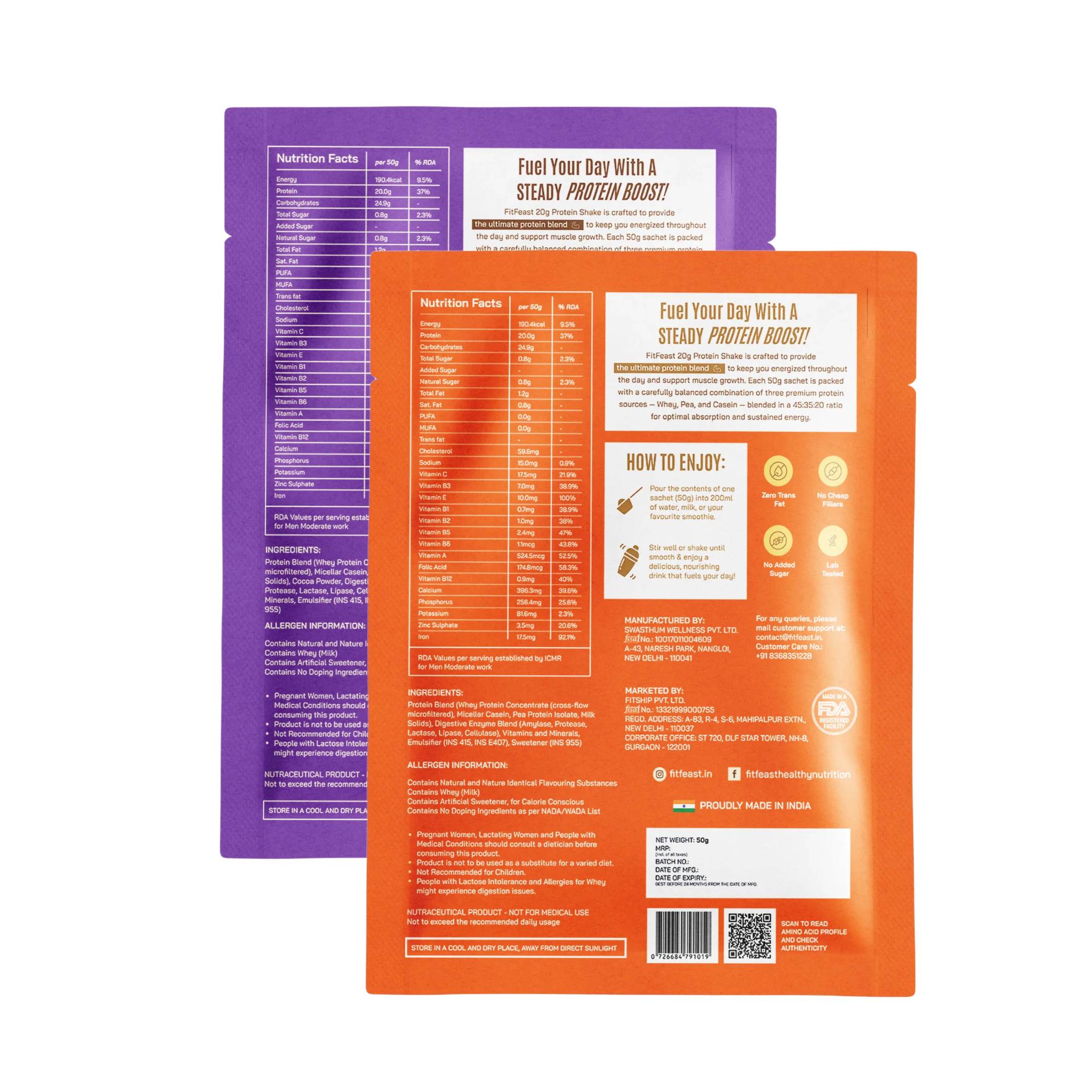 Assorted Protein Sachet Pack – Chocolate & Malai Kulfi - Image 3