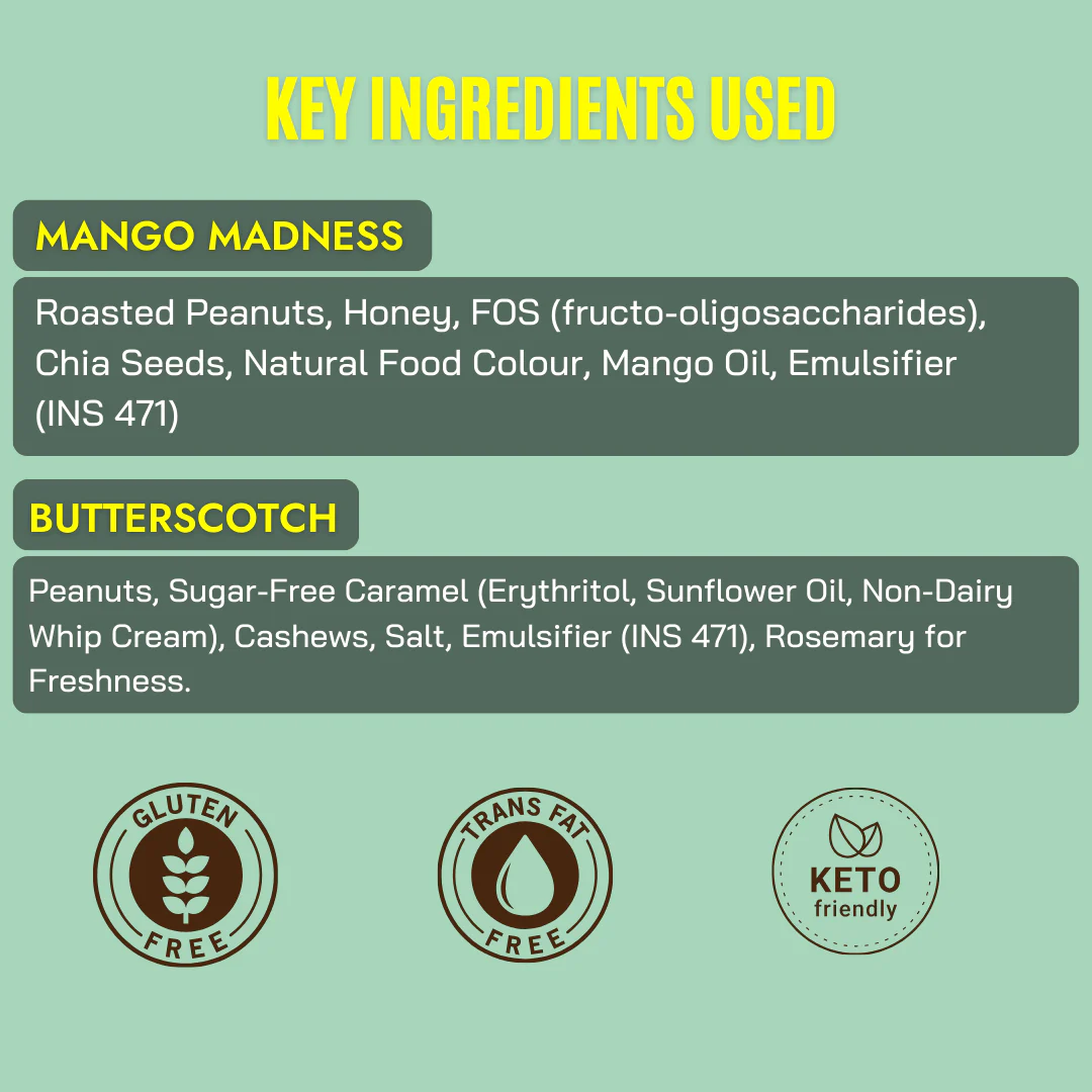 Mango Madness & Butterscotch Peanut Butter (150g Each) - Image 4