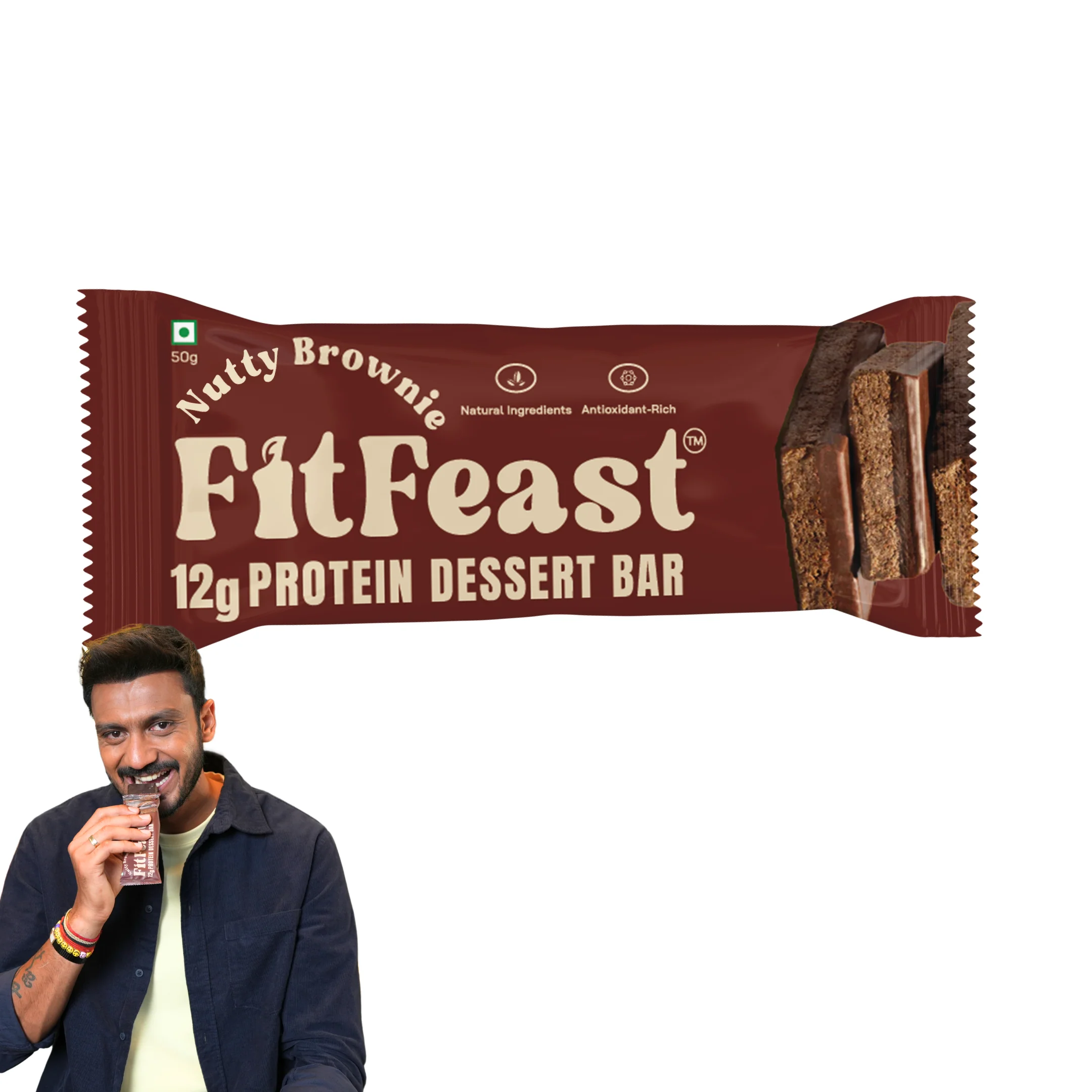 Dessert Protein Bar – Nutty Brownie x 1 - Image 2