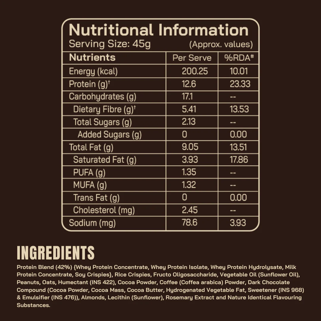 Dessert Protein Bars – Mocha Boost (Single Bar) - Image 3