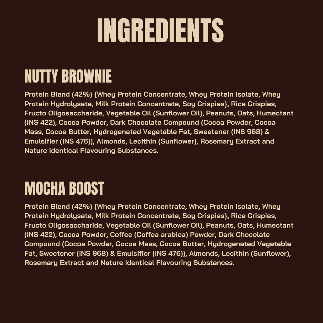 Dessert Protein Bars: 2 Nutty Bar, 1 Mocha Boost (50g Each) - Image 3