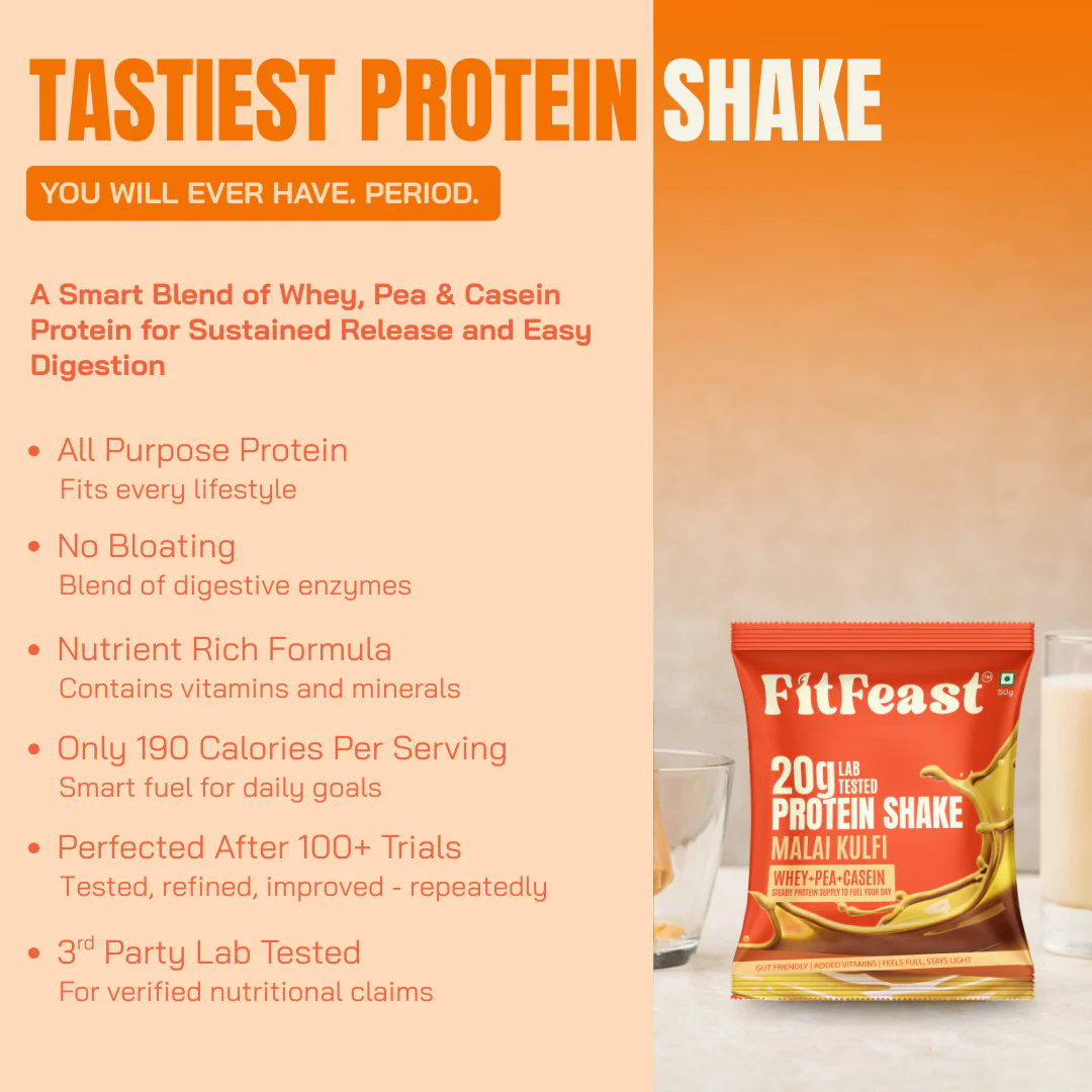 Protein Sachet - Malai Kulfi Flavour (Each 50g ) | As Seen on Shark Tank - Image 7
