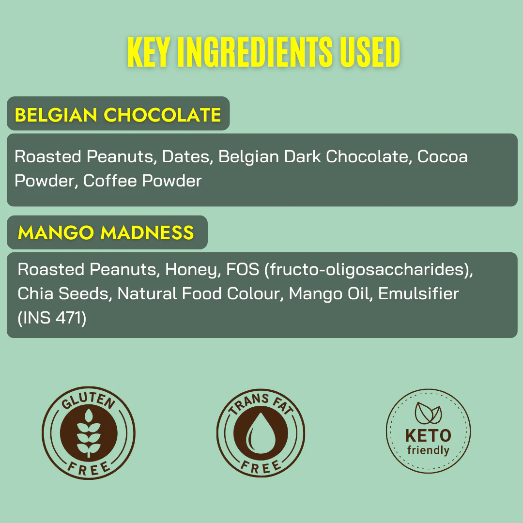 Belgian Chocolate & Mango Madness Peanut Butter (150g Each) - Image 4